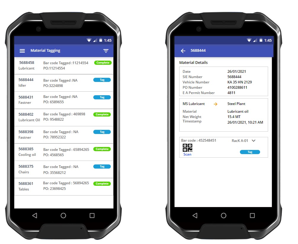Barcode tagging made easy with Devum® Inventory Management solution.
