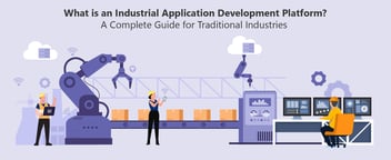 Illustration showing that Devum is an industrial application development platform where we can build applications for industrial use cases using the tool. 