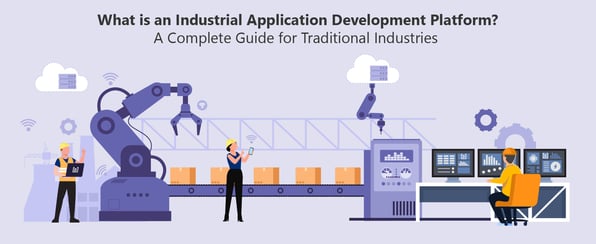 Illustration showing that Devum is an industrial application development platform where we can build applications for industrial use cases using the tool. 